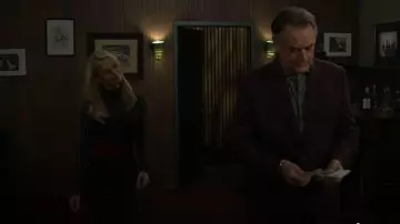 GB Mesh Dotted Side Slit Midi Skirt worn by Vanessa McBride (Lauren Buglioli) as seen in Beyond the Gates (S01E149)