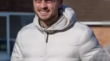 Joe Gilgun Brassic White Puffer Jacket (Joe Gilgun) in Brassic (S06E07)