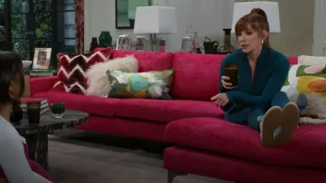 Athleta Salutation Jacket 2.0 worn by Pamela Curtis (Cady McClain) as seen in Beyond the Gates (S01E152)