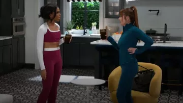 Athleta Elation Ultra High Rise Rib Legging worn by Pamela Curtis (Cady McClain) as seen in Beyond the Gates (S01E152)