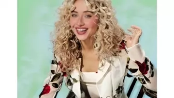 Saturday Night Live 2025 Sabrina Carpenter Floral Coat