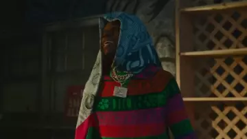 Dior x Shawn Green & Orange Striped Sweater worn by A Boogie wit da Hoodie in A Boogie Wit Da Hoodie - Bleed [Official Music Video]