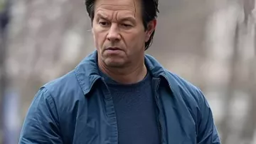 Mark Wahlberg The Family Plan 2 Blue Jacket