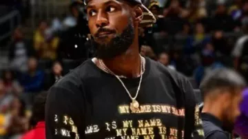 Los Angeles Lakers Preseason 2025 Printed Sweatshirt worn by (LeBron James) as seen in LeBron James: King of the Court