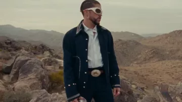 Maison Margiela x Gentle Monster White Oversized Sunglasses worn by Bad Bunny in Bad Bunny - WHERE SHE GOES (Video Oficial)