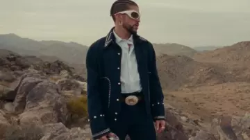 Maison Margiela x Gentle Monster White Oversized Sunglasses worn by Bad Bunny in Bad Bunny - WHERE SHE GOES (Video Oficial)