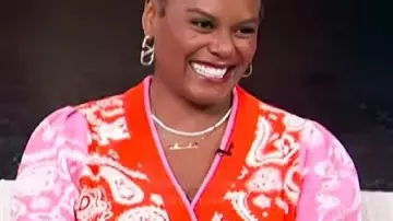 Access Hollywood Tabitha Brown Paisley Printed Red & Pink Cardigan