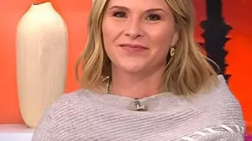The Today Show 2025 Jenna Bush Hager Asymmetrical Ribbed Sweater