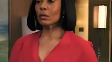 Karen Pittman The Morning Show S04 Red Asymmetrical Blazer