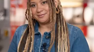 9-1-1 S09 Tracie Thoms Blue Denim Maxi Dress worn by (Tracie Thoms) in 9-1-1