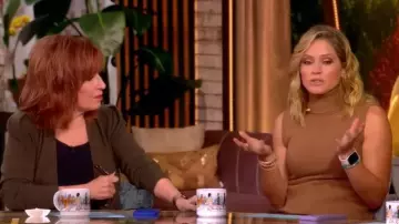 Veronica Beard Mazzy Sleeveless Cashmere Turtleneck Sweater worn by Sara Haines as seen in The View on October 17, 2025