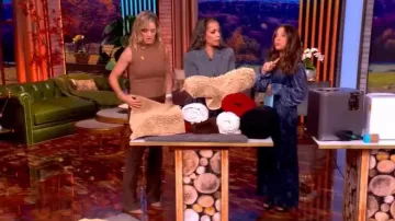 Ulla Johnson Thalia Belted Devore-velvet Maxi Shirt Dress worn by Gretta Monahan as seen in The View on October 17, 2025