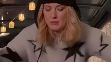 Alexandra Breckenridge My Secret Santa 2025 Star Sweater worn by Taylor (Alexandra Breckenridge) as seen in My Secret Santa