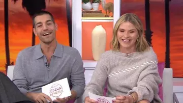 Todd Snyder Cashmere Quarter-Zip Sweater Polo worn by Matt Rogers as seen in Today with Jenna & Friends on October 17, 2025