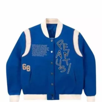 Tier Franklin Armstrong Blue Varsity Bomber Jacket