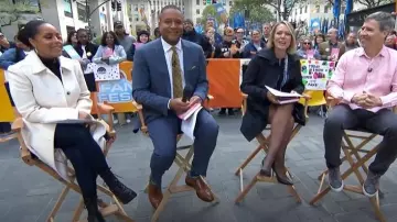 J. Crew Classic Lady Day Coat worn by Sheinelle Jones as seen in Today on October 20, 2025