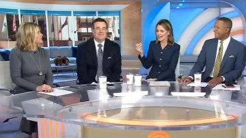Vestido midi de lana de Veronica Beard Theodora usado por Jenna Bush Hager como se ve en Today el 20 de octubre de 2025