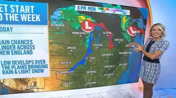 Boss Dosola Mini Dress worn by Dylan Dreyer as seen in Today on October 20, 2025