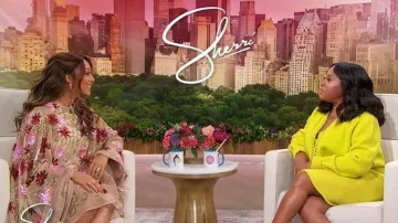 Mac Duggal Floral Beaded Mesh Shawl Mini Dress worn by Tamera Mowry as seen in Sherri on  October 20, 2025