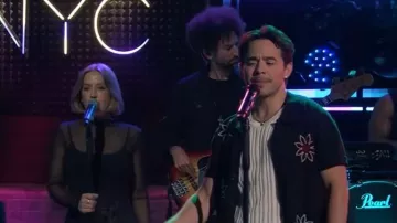Wax London Black Embroidered Knitted Cotton Polo worn by David Archuleta as seen in The Kelly Clarkson Show on October 20, 2025