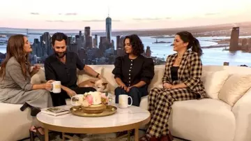 Smythe 3/4 Sleeve Blazer worn by  Nava Kavelin as seen in The Drew Barrymore Show on October 20, 2025