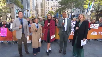 Burberry Lace Double Breasted Belted Trench Coat worn by Savannah Guthrie as seen in Today on October 21, 2025