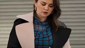 Only Murders in the Building S4 Selena Gomez Two Tone Coat