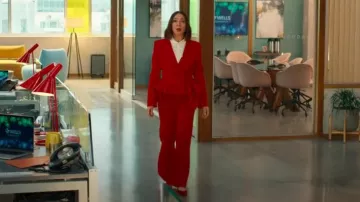 Safiyaa Renna Ruffled Blazer worn by Molly Novak (Maya Rudolph) as seen in Loot (S03E03)