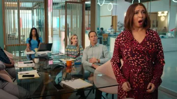 Dries Van Noten Dohana Spot Print Belted Midi Dress worn by Molly Novak (Maya Rudolph) as seen in Loot (S03E03)