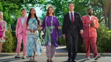 Valentino Garavani Silk Trousers worn by Molly Novak (Maya Rudolph) as seen in Loot (S03E03)