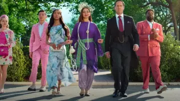 Valentino Garavani Ballerina Embellished Leather Flats worn by Molly Novak (Maya Rudolph) as seen in Loot (S03E03)