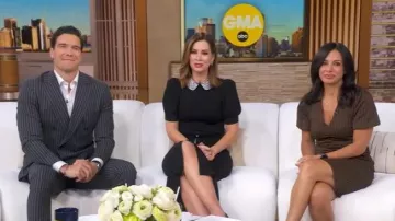 Donna Morgan Checkered Dress worn by Tara Narula as seen in Good Morning America on October 17, 2025