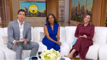 Diane von Furstenberg Sana Vestido cruzado usado por Mary Bruce como se ve en Good Morning America el 20 de octubre de 2025