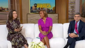 Diane von Furstenberg Zoey Robe portée par Robin Roberts telle que vue dans Good Morning America le 21 octobre 2025