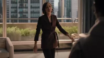 Lanvin Belted Jacket worn by Celine Dumont (Marion Cotillard) as seen in The Morning Show (S04E06)