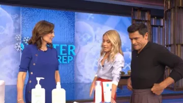 Altuzarra Minamoto Knit Dress worn by Doris Day as seen in LIVE with Kelly and Mark on October 20, 2025