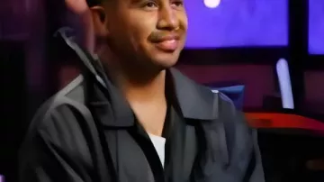 Chaqueta de nylon lavado negro Emmanuel Ray de la temporada 28 de The Voice