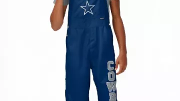 Monos de peto sólido para hombre de los Dallas Cowboys con marca de palabra