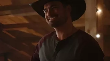 Warren Christie A Royal Montana Christmas 2025 Shirt worn by Huntley (Warren Christie) as seen in A Royal Montana Christmas