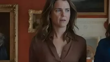 Keri Russell Down Shirt worn by Ambassador Kate Wyler (Keri Russell) as seen in The Diplomat (S02)