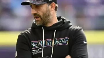 Eagles Black 2025 Crucial Catch Hoodie worn by Nick Sirianni in Eagles Press Conference: Nick Sirianni | August 20, 2025