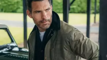 Tracker S03 Colter Shaw Waxed Jacket worn by Colter Shaw (Justin Hartley) as seen in Tracker (S03E01)