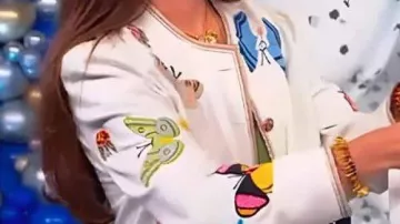 Butterfly White Jacket worn by Victoria Lampley in Tamron Hall Show 2025