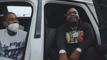 Merch Bread Gang 123 Lets Go Merch Hoodie worn by Big 30 in Moneybagg Yo – Boffum feat. Big 30 [Official Music Video]