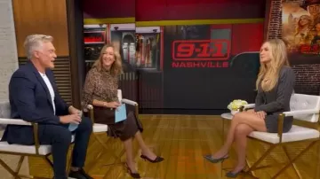 Fleur du Mal Maxwell Blazer Dress worn by Jessica Capshaw as seen in Good Morning America on October 22, 2025