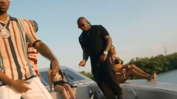 Alexander McQueen Black Logo Harness Polo porté par Birdman dans Birdman, Roddy Ricch, Lil Wayne - STUNNAMAN (Vidéo Officielle)