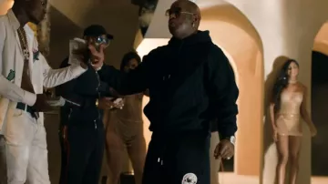 Pantalon de survêtement Alexander McQueen Black & White Skull Patch porté par Birdman dans Birdman, Roddy Ricch, Lil Wayne - STUNNAMAN (Vidéo Officielle)