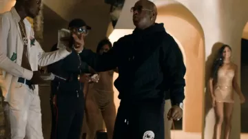 Dior Black Terry Oblique Hoodie worn by Birdman in Birdman, Roddy Ricch, Lil Wayne - STUNNAMAN (Official Video)