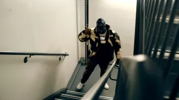 Burberry Brown Allover TB Side Stripe Trackpants worn by Blac Youngsta in Blac Youngsta - Background (Official Video)