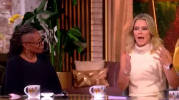 Cara Cara Gina Top worn by Sara Haines as seen in The View on  October 22, 2025